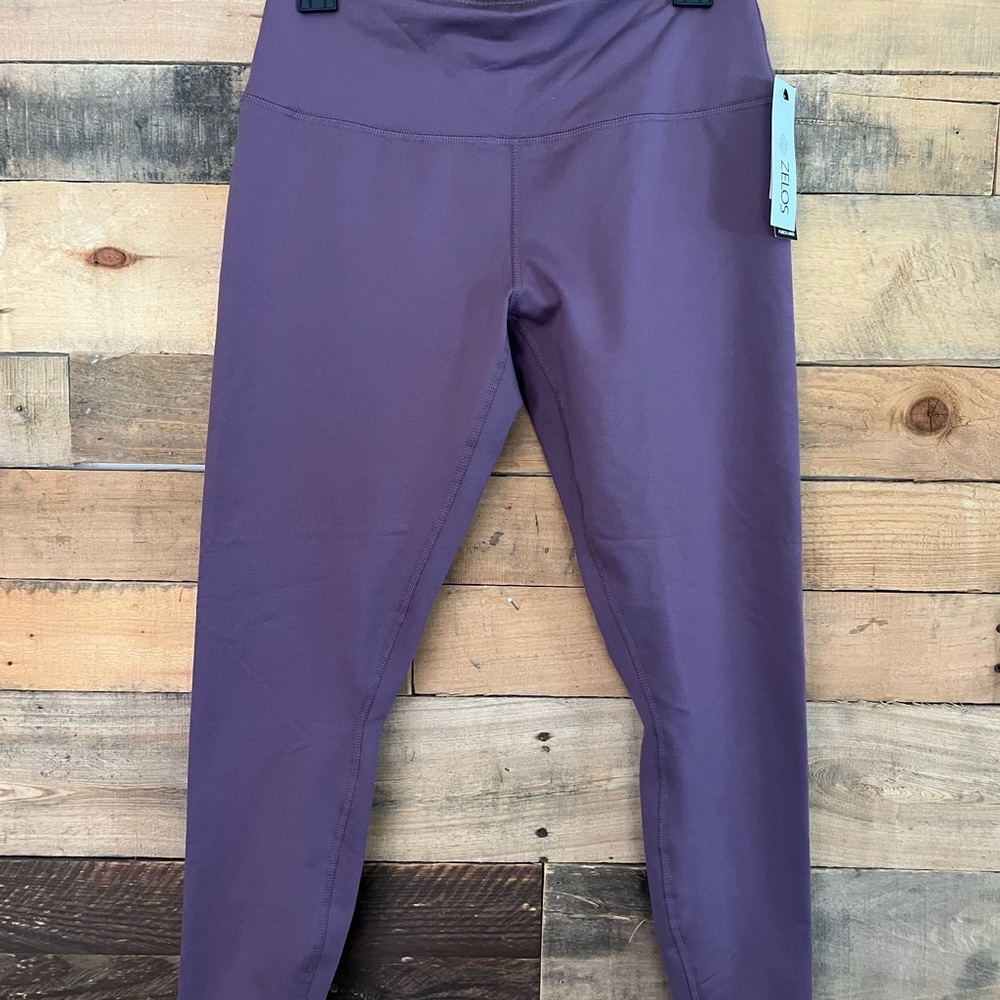 Purple High-Waisted, fleece lined leggings